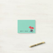 Niedliches Zebra unter einem Schirm Post-it Klebezettel (Auf Schreibtisch)