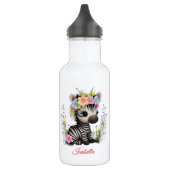 Niedliches Zebra Zebra Kinder Schule Wild Personal Edelstahlflasche (Links)