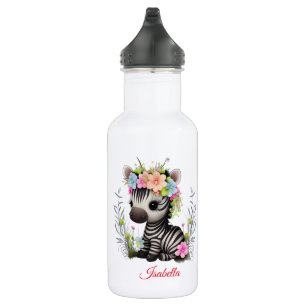 Niedliches Zebra Zebra Kinder Schule Wild Personal Edelstahlflasche
