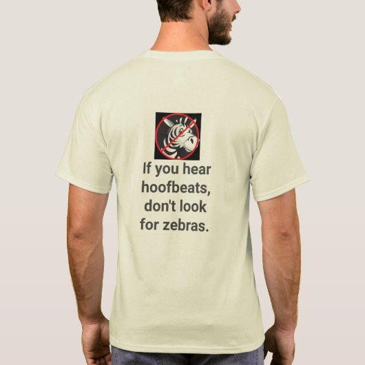 Niedliches Zebra-Zitat T-Shirt (Rückseite)