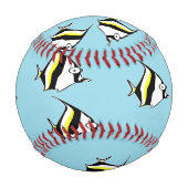 Niedliches Zebrafmuster Baseball (Rückseite)