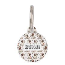 Niedliches Zeichentrickmuster mit Namensgebung