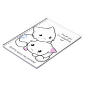 Niedliches Zeichnen des Jungen-und Notizblock (Linke Seite)