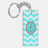 Niedliches Zickzack Ankerlächeln Schlüsselanhänger (Vorderseite links)