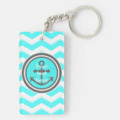 Niedliches Zickzack Ankerlächeln Schlüsselanhänger (Rückseite)
