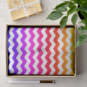 Niedliches Zickzack Zig-Zag-Regenbogenmuster Seidenpapier (Geschenk)
