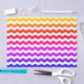 Niedliches Zickzack Zig-Zag-Regenbogenmuster Seidenpapier (Handwerk)