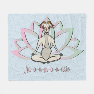 NIEDLICHES ZIEGEN YOGA   Namaste GetYerGoat™ Fleecedecke