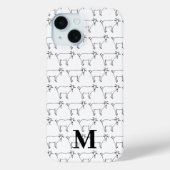 Niedliches Ziegenmuster Schwarz und Weiß Case-Mate iPhone Hülle (Rückseite)