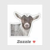 Niedliches Ziegenportrait Aufkleber (Blatt)