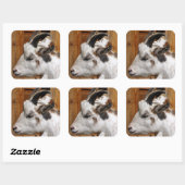 NIEDLICHES ZIEL QUADRATISCHER AUFKLEBER (Blatt)