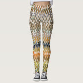 NIEDLICHES Zigzag Multicolor Muster Leggings (Vorderseite)