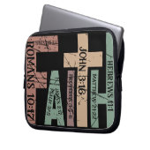 Niedliches Zitat aus der Glaubensbibel - Tipps zur Laptopschutzhülle (Vorderseite Links)