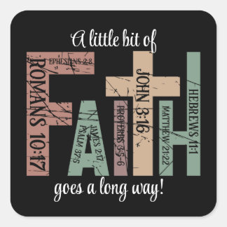 Niedliches Zitat aus der Glaubensbibel - Tipps zur Quadratischer Aufkleber