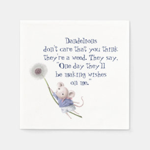 Niedliches Zitat der kleinen Maus Inspiration Serviette