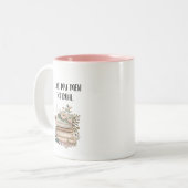 Niedliches Zitat für Buchliebhaber Zweifarbige Tasse (Vorderseite Links)