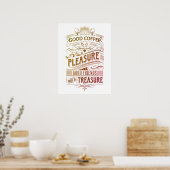 Niedliches Zitat für Kaffeeliebhaber Poster (Küche)