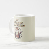 Niedliches Zitat "Mein Therapeut hat Whiskers" Kaffeetasse (Vorderseite Links)