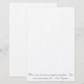 Niedliches Zitat stationär Briefpapier (Vorne/Hinten)