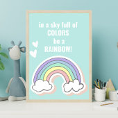 Niedliches Zitat zum Regenbogen - Kinderzimmer Poster