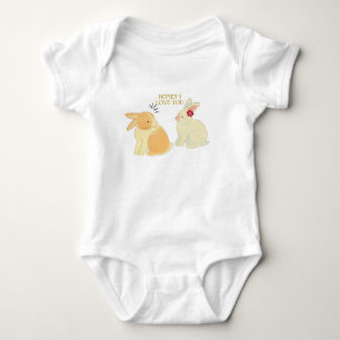 Niedliches Zitat zur Liebe von Bunny Couple - "Hon Baby Strampler