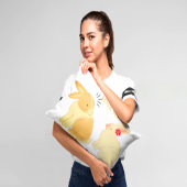 Niedliches Zitat zur Liebe von Bunny Couple - "Hon Kissen