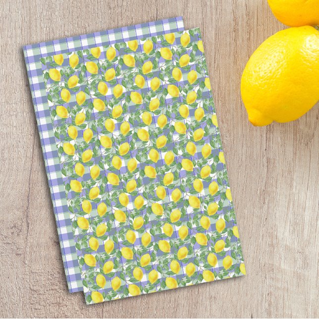 Niedliches Zitronengrün, blau Buffalo Kariert (Von Creator hochgeladen)