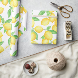 Niedliches Zitrus-Limonen-Druckmuster Geschenkpapier