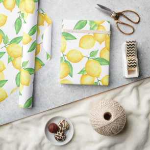 Niedliches Zitrus-Limonen-Druckmuster Geschenkpapier