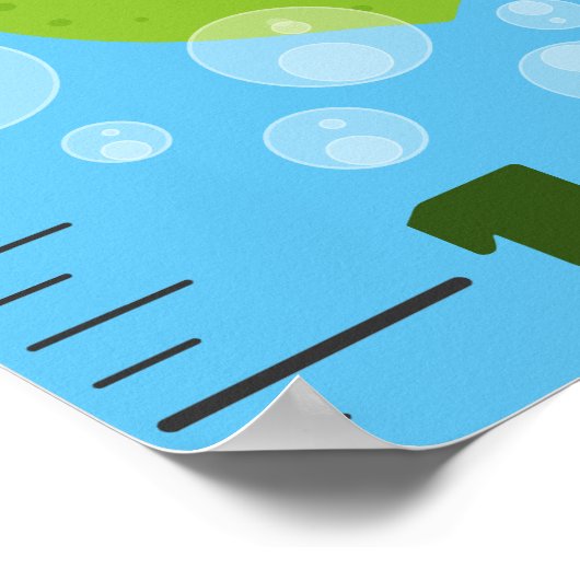 Niedliches Zitrusfrucht-Cartoon-Diagramm Poster (Ecke)