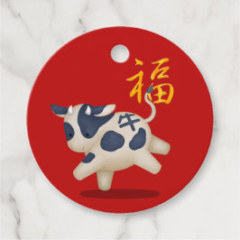 Niedliches Zodiac Ox "Fortune" Chinesisches Neujah Geschenkanhänger