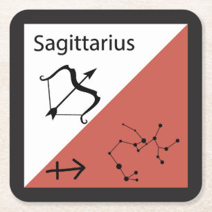 Niedliches Zodiac-Symbol, Zeichen & Star Layout-Sa Rechteckiger Pappuntersetzer