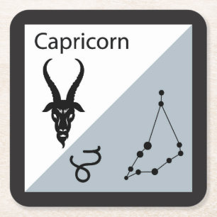 Niedliches Zodiac-Symbol, Zeichen & Sternbild-Layo Rechteckiger Pappuntersetzer
