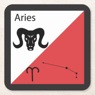Niedliches Zodiac-Symbol, Zeichen & Sternen-Layout Rechteckiger Pappuntersetzer