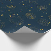 Niedliches Zodiac- und Astrologie Halloween Geschenkpapier (Ecke)