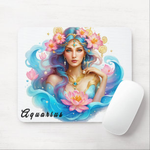 Niedliches Zodiac-Zeichen/Aquarius Mousepad