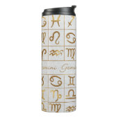 Niedliches Zodiac-Zeichen/Gemini Thermosbecher (Nach links gedreht)