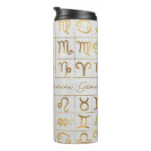 Niedliches Zodiac-Zeichen/Gemini Thermosbecher (Nach rechts gedreht)