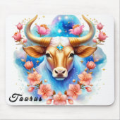Niedliches Zodiac-Zeichen/Taurus Mousepad (Vorne)