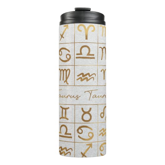 Niedliches Zodiac-Zeichen/Taurus Thermosbecher (Vorderseite)