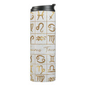 Niedliches Zodiac-Zeichen/Taurus Thermosbecher (Nach links gedreht)