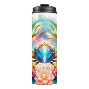 Niedliches Zodiakiszeichen/Krebs Thermosbecher