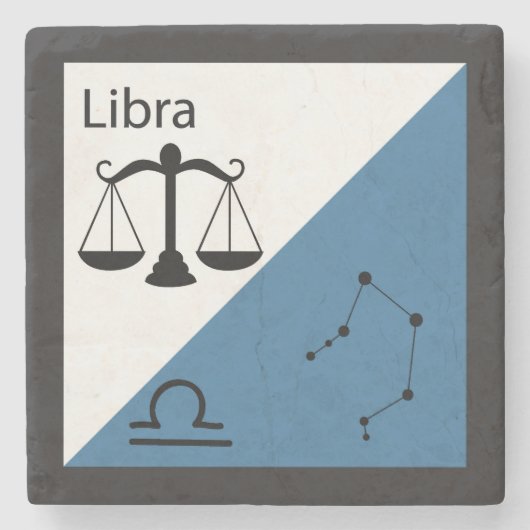 Niedliches Zodiaksymbol, Zeichen & Sternlayout-Lib Steinuntersetzer (Vorderseite)