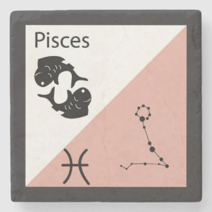 Niedliches Zodiaksymbol, Zeichen & Sternlayout-Sym Steinuntersetzer