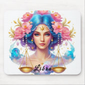 Niedliches Zodiakszeichen/Libra Mousepad (Vorne)