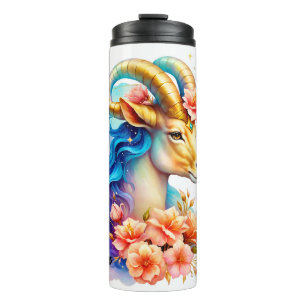 Niedliches Zodiakszeichen/Steinbock Thermosbecher