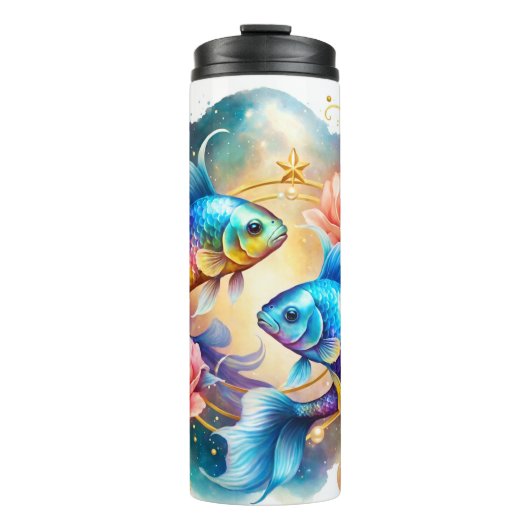 Niedliches Zodiakzeichen/Fieber Thermosbecher (Vorderseite)