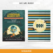 Niedliches Zombie Boy Halloween-Party Einladung