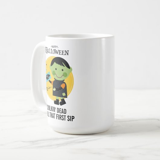 Niedliches Zombie mit kandy individualisierbarem H Kaffeetasse (Vorderseite Links)