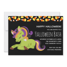 Niedliches Zombie Unicorn Halloween-Party